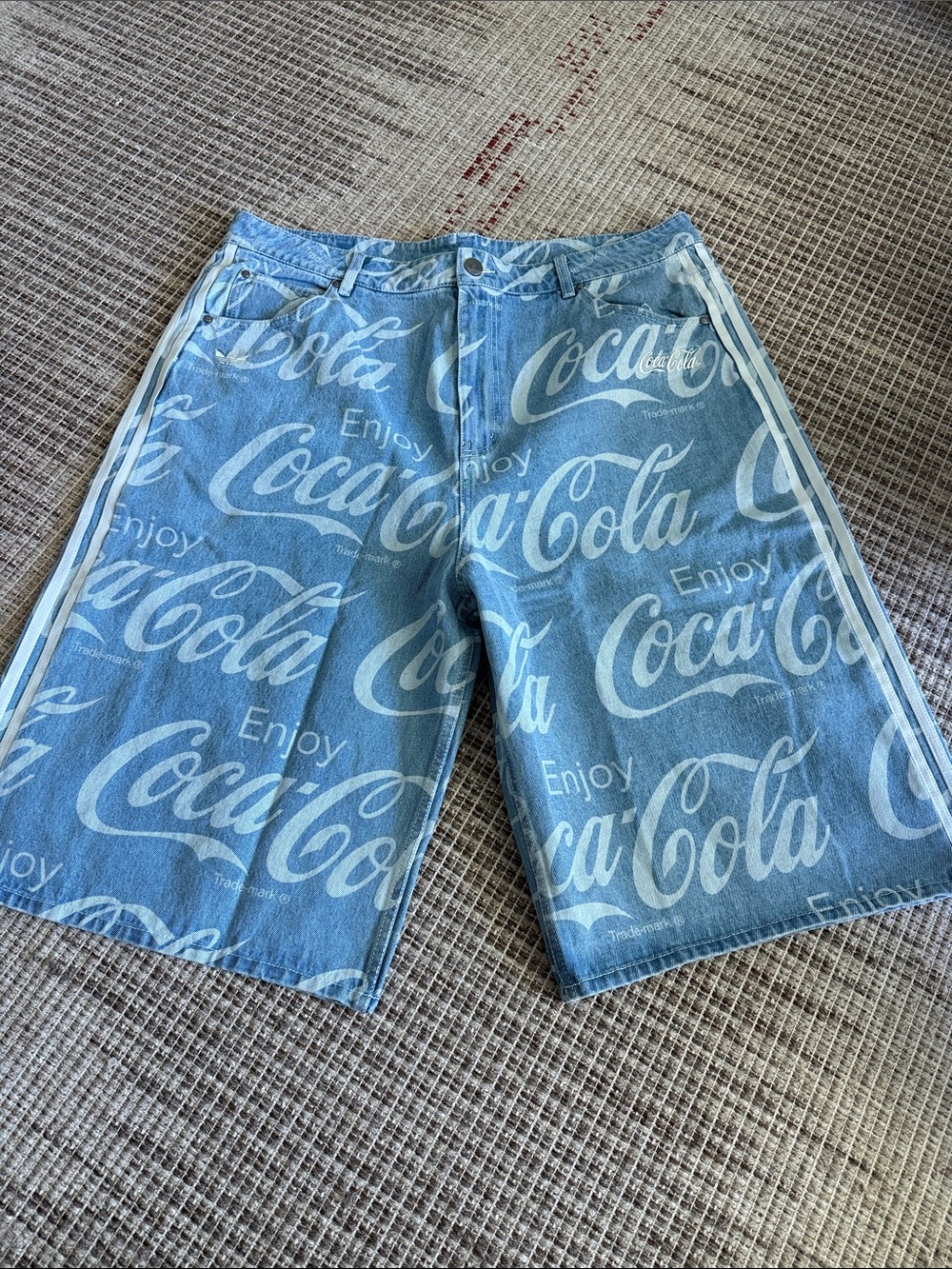 Adidas x Coca Cola Classic Sports Denim Shorts 42W